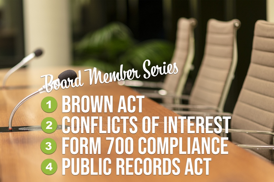 Board Member Series – Public Records Act