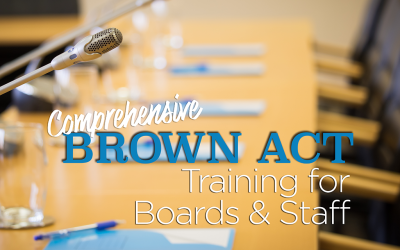 Comprehensive Brown Act Training for Boards and Staff